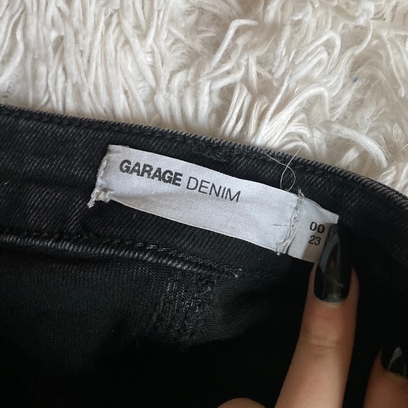 Black Garage Flare Jeans - Size 00 - Picture 3 of 3